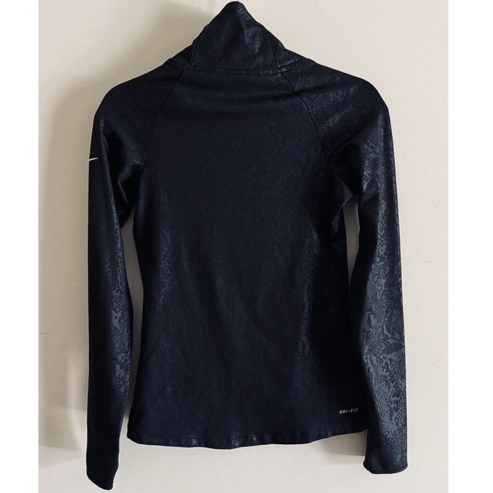 Nike Pro Dri Fit women’s black warm heights vixen quarter zip mock neck top S - Picture 3 of 3